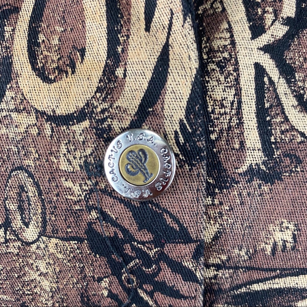 VTG Cactus Western Rodeo Button Up Denim Jacket - Picture 5 of 10